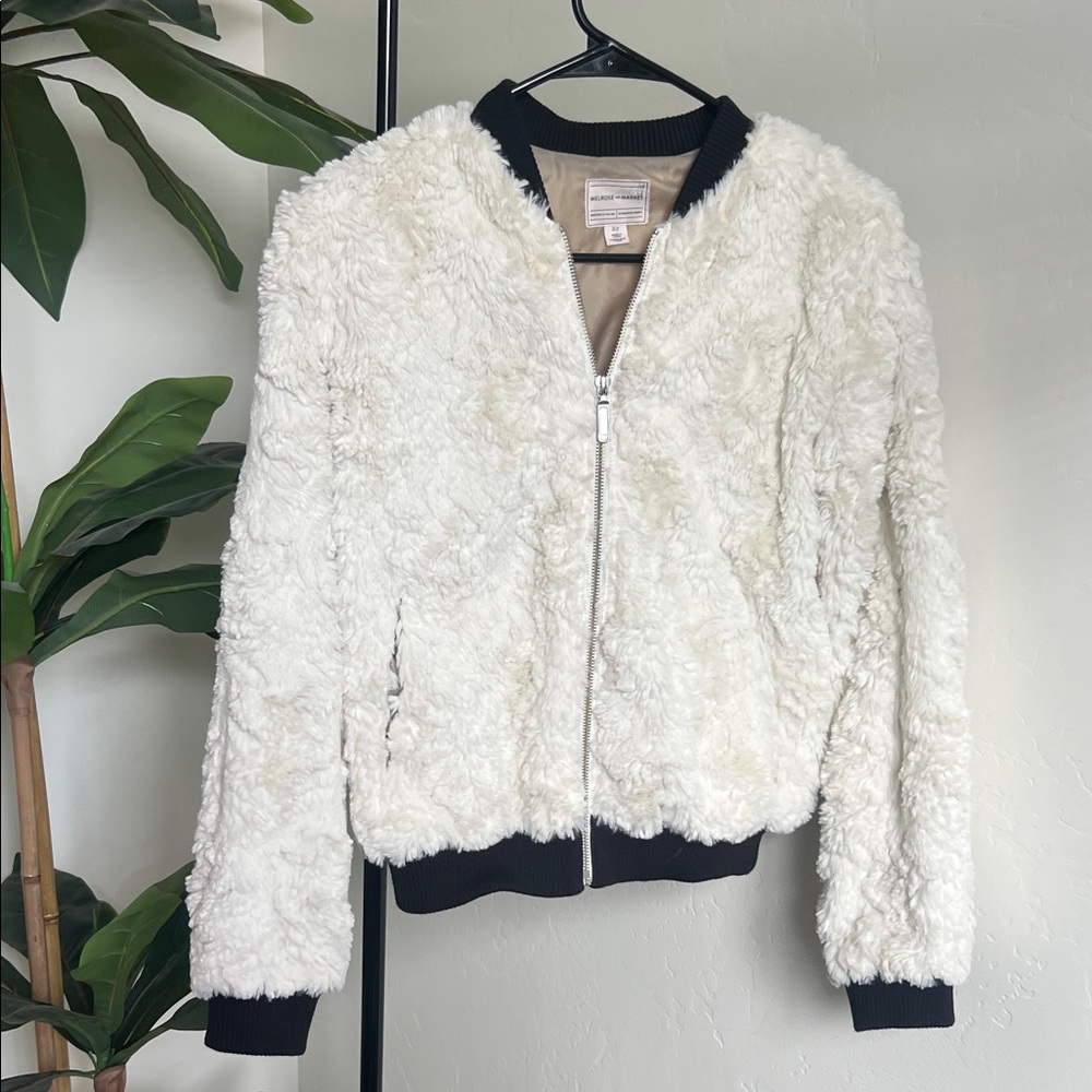 Cozy White Faux Fur Jacket
